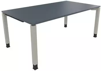 Soennecken Schreibtisch All in One manuell h&ouml;henverstellbar 180x100cm lavagrau/silber (810032982)