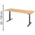 Rau Adlatus 100 Schreibtisch elektrisch höhenverstellbar 200x80cm, tiefschwarz (08ST2000809005B)