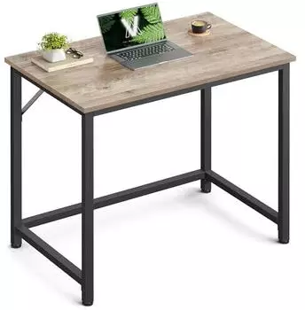 Vasagle Schreibtisch 80x50x75cm, Greige-Schwarz (LWD038B02)