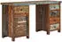 vidaXL Schreibtisch mit Schubladencontainer Altholz Massiv 140x50x77cm (244846)