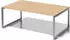 Bisley Cito Chefarbeitsplatz/Konferenztisch 200x120cm Ahorn/Silber (DUF2012MP355)