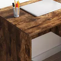vidaXL Schreibtisch Ger&auml;ucherte Eiche 90 x 49 x 75 cm Holzwerkstoff