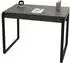 MCW L53 Schreibtisch 100x54cm Metall Marmor-Optik grau (90739)