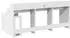 vidaXL Schreibtisch mit LED-Beleuchtung, Weiß, 200x104x91cm, Holzwerkstoff (3309465)