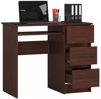 Akord Furniture Factory A6 Schreibtisch 3 Schubladen Wenge 90x50x77cm (A6)