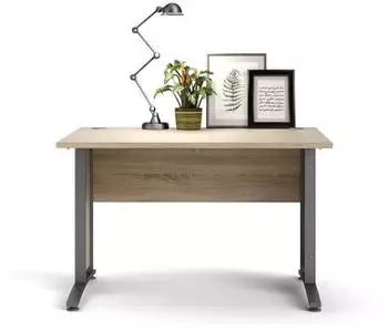 Dmora Albertine Schreibtisch 120x80x74,5cm Grau/Eiche