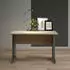 Dmora Albertine Schreibtisch 120x80x74,5cm Grau/Eiche