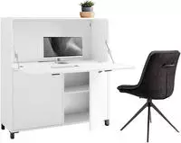 byLIVING Sekret&auml;r "Montana" platzsparende Arbeitsl&ouml;sung mit viel Stauraum, Breite
