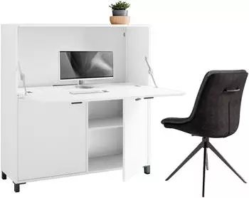 byLIVING Montana Sekret&auml;r wei&szlig;, 120x127x40cm (12530935-0)