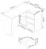 Akord Furniture Factory B16 Eckschreibtisch mit 2 Regalen & 3 Schubladen, Artisan Eiche, 124x85x77cm (B16)