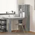 vidaXL Schreibtisch mit Regal Sonoma Grau 122x67x145cm Holzwerkstoff (3337262)
