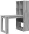 vidaXL Schreibtisch mit Regal Sonoma Grau 122x67x145cm Holzwerkstoff (3337262)