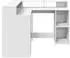 vidaXL LED-Schreibtisch Holzwerkstoff Weiß 130x130x91cm (3309447)
