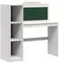 vidaXL ROROS Schreibtisch mit offener Ablage und Kreidetafel, Weiß (42003032)
