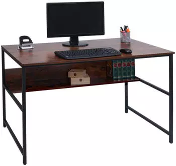 MCW Schreibtisch MCW-K80 MDF melaminbeschichtet 120x60cm braun (90813)