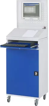 Rau Computer-Schrank Modell 61 mobil 1895x650x520mm RAL 7035/5010 (4040376175526)
