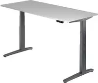 Sitz-Steh-Schreibtisch elektrisch 180x80cm Grau/Graphit