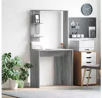 vidaXL Schreibtisch Graues Sonoma 78,5 x 37 x 154,5 cm Holzwerkstoff