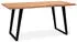 Wohnling Schreibtisch Akazie Massivholz Baumkante U-Beine Schwarz 200x100cm (WL7.280)