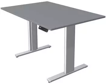 Kerkmann Move 3 Sitz-Stehtisch elektrisch h&ouml;henverstellbar 120x80cm graphit/silber (10231812)