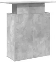 vidaXL Empfangstheke Betongrau 100x40x104 cm Holzwerkstoff