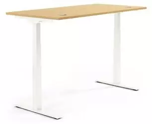 Soennecken Schreibtisch h&ouml;henverstellbar 2000x800mm, Buche/wei&szlig; (810061472)