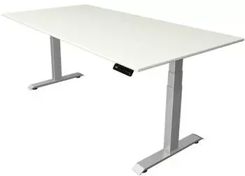 Kerkmann Move 4 Sitz-/Stehtisch elektrisch h&ouml;henverstellbar 200x100cm wei&szlig;/silber (10040910)
