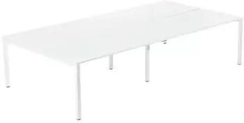 Paperflow easyDesk Doppelschreibtisch 240x166cm wei&szlig; (B4P80X120.13.13)