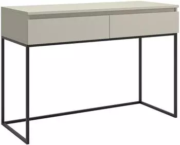 Selsey Bemmi Schreibtisch 2 Schubladen, Metallrahmen, 120x50x80cm, Taupe/Schwarz (DE5902622587233)