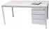 Szagato Schreibtisch-Set 160x80cm mit Unterbauschrank Professional 3 Schubladen, lichtgrau (62603-2)