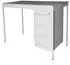 Szagato Schreibtisch-Set 160x80cm mit Unterbauschrank Professional 3 Schubladen, lichtgrau (62603-2)