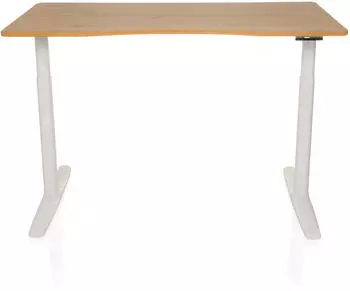 HJH Office Stand PRO R Elektrisch h&ouml;henverstellbarer Schreibtisch 140x70cm Eiche/Wei&szlig;