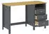 vidaXL Hill Schreibtisch 3 Schubladen Kiefernholz Grau 120x50x74cm (288997)