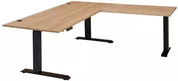 Innostyle Sonos H&ouml;henverstellbarer Eckschreibtisch Old Artisan Eiche 185x177cm