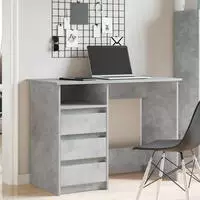 vidaXL Schreibtisch Betongrau 102x50x75 cm Holzwerkstoff