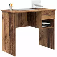 vidaXL Schreibtisch mit Regal Altholz 90 x 49 x 75 cm Holzwerkstoff