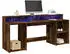 vidaXL LED-Schreibtisch Räuchereiche 200x55x91cm Holzwerkstoff (3309442)