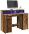 vidaXL Schreibtisch mit LED Altholz-Optik 120x55x91cm (3309418)