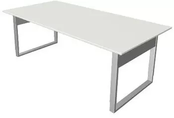 Kerkmann StageOne Form 5 XL Schreibtisch 200x100cm h&ouml;henverstellbar Lichtgrau (4037)