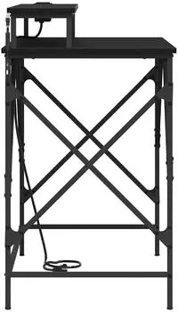 vidaXL Schreibtisch mit Regal Schwarz Eichen-Optik 100x50x86,5cm (859395)