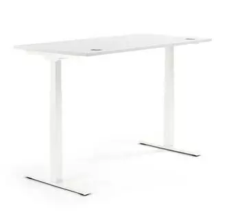 Soennecken Schreibtisch h&ouml;henverstellbar 2000x800mm, Platte & Gestell wei&szlig; (810061401)
