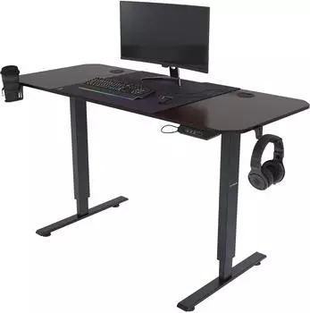 Jan Nowak Elektrisch H&ouml;henverstellbarer Schreibtisch 140x60cm, Touchscreen, Memoryfunktion, Schwarz