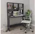 vidaXL Schreibtisch mit Regalen Hochglanz-Grau 110x45x157cm (800395)
