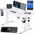 Casaria Elektrisch höhenverstellbarer Schreibtisch 160x70cm Wireless Charger, USB-C/A, LCD-Display (110191)