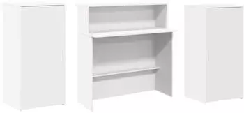 vidaXL Empfangstheke Wei&szlig; 200x50x103,5cm Holzwerkstoff (3324214)