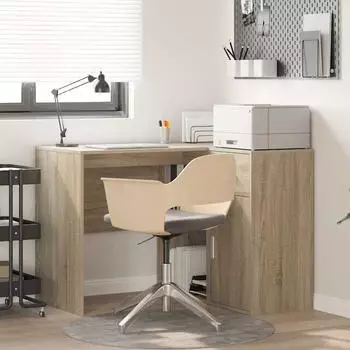 vidaXL Eckschreibtisch mit Schubladen Sonoma Eiche 102x88x75cm (3337275)