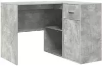 vidaXL Eck-Schreibtisch mit Schubladen Beton Grau 102 x 88 x 75 cm