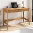 Idimex Rodrigo Gerader Schreibtisch Massivholz Eiche 2 Rattanschubladen 76cm (Rodrigo)