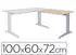 Rocada Metal Anstelltisch 100x60x73cm Melamin Buche, Gestell grau (2102AC01)