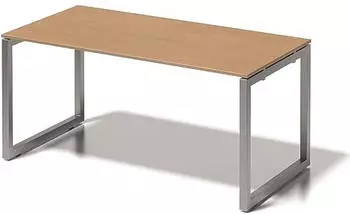 Bisley Cito Schreibtisch 160x80x74cm Buche, O-Fu&szlig; silber (DOF1608BC355)